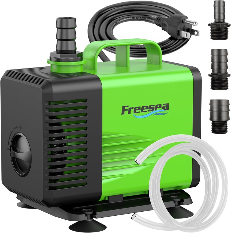 FREESEA Submersible Water Pump for Pond: 1350GPH 150W Fountain Pump with 6.6ft Tubing for Aquarium Fish Tank Waterfall Hydropoic - Image 1